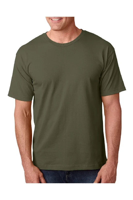 Bayside Mens USA Made Short Sleeve Crewneck T-Shirt - Olive Green