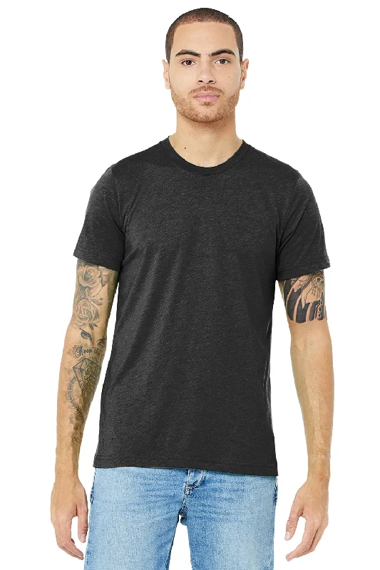 Bella + Canvas Mens Short Sleeve Crewneck T-Shirt - Charcoal Black