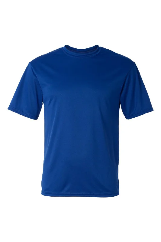 C2 Sport Mens Performance Moisture Wicking Short Sleeve Crewneck T-Shirt - Royal Blue