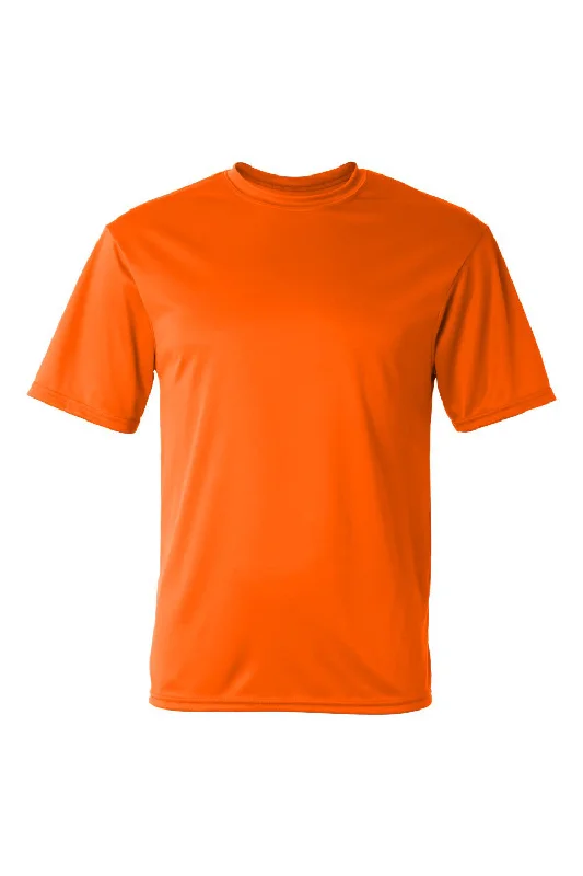 C2 Sport Mens Performance Moisture Wicking Short Sleeve Crewneck T-Shirt - Safety Orange