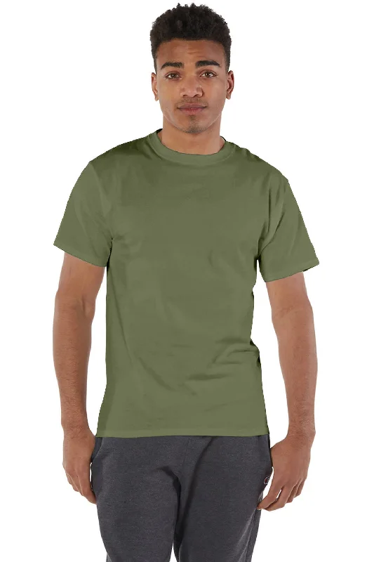 Champion Mens Short Sleeve Crewneck T-Shirt - Fresh Olive Green