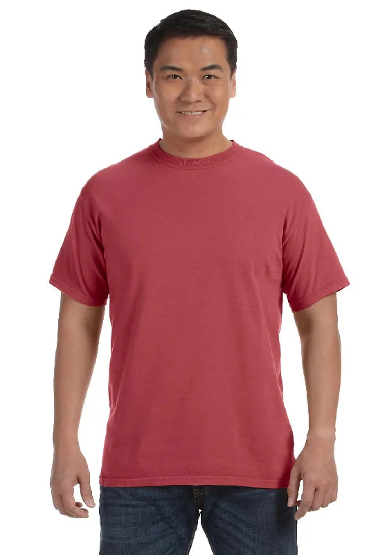 Comfort Colors Mens Short Sleeve Crewneck T-Shirt - Crimson Red