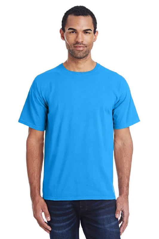 ComfortWash By Hanes Mens Short Sleeve Crewneck T-Shirt - Summer Sky Blue