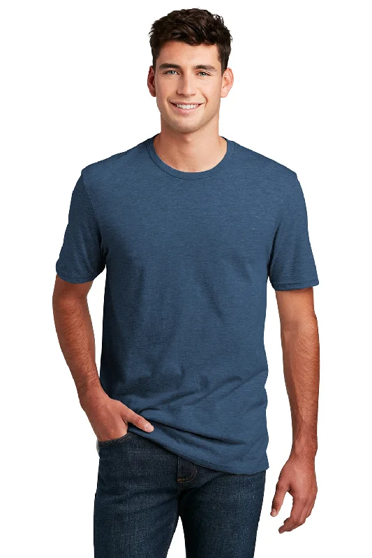 District Mens Perfect Blend Short Sleeve Crewneck T-Shirt - Deep Royal Blue Fleck