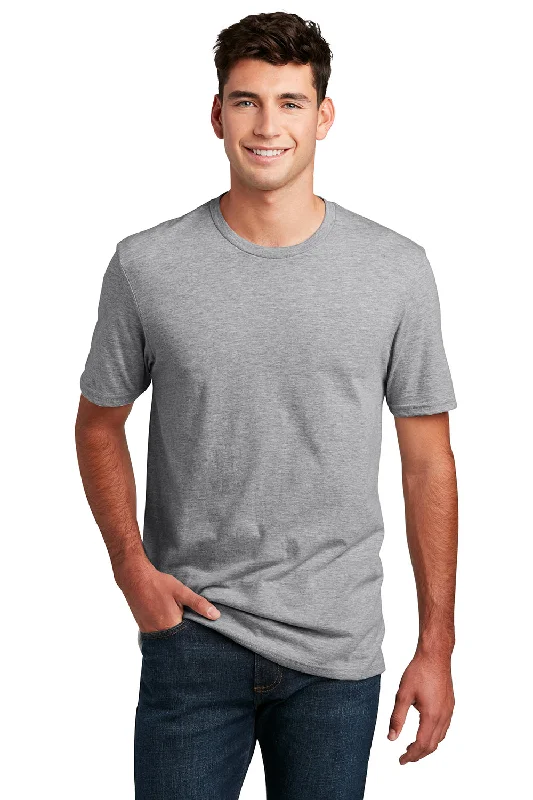 District Mens Perfect Blend Short Sleeve Crewneck T-Shirt - Heather Light Grey