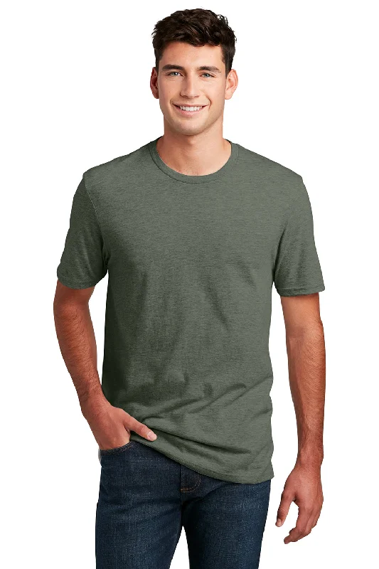 District Mens Perfect Blend Short Sleeve Crewneck T-Shirt - Heather Olive Green