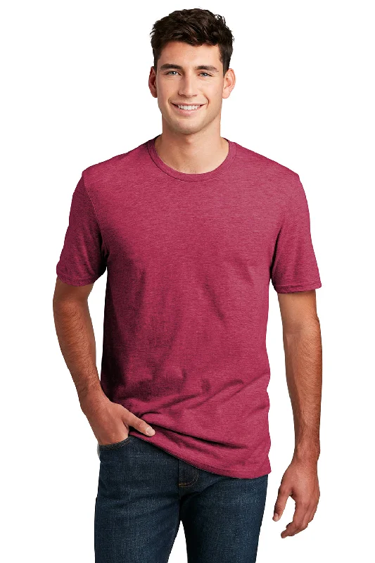 District Mens Perfect Blend Short Sleeve Crewneck T-Shirt - Heather Red