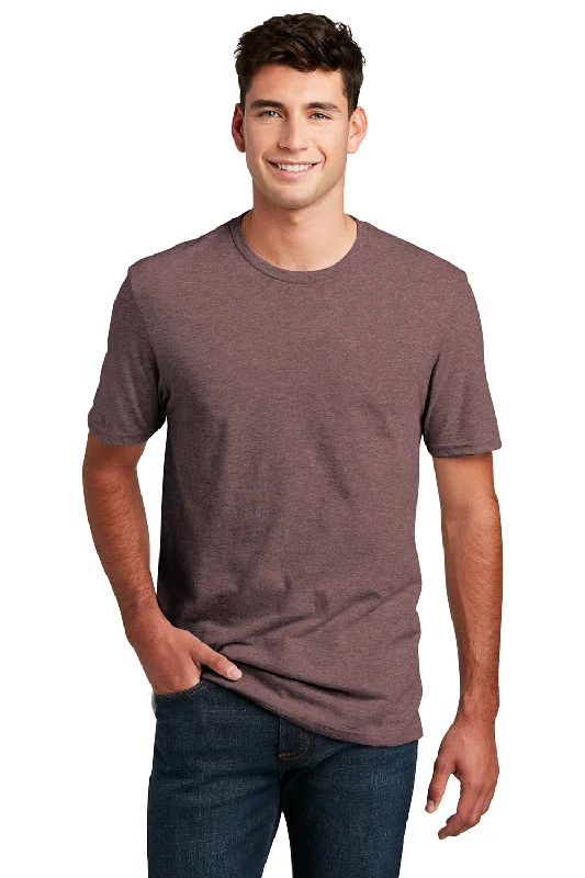 District Mens Perfect Blend Short Sleeve Crewneck T-Shirt - Rose Fleck