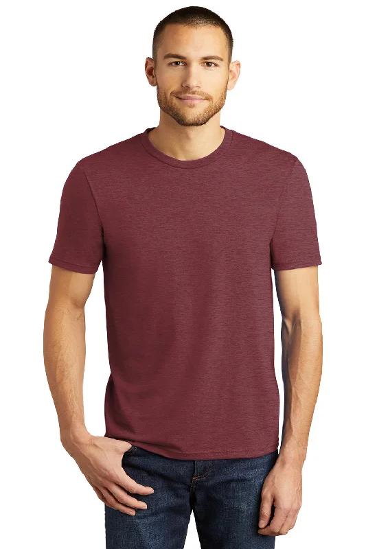 District Mens Perfect Tri Short Sleeve Crewneck T-Shirt - Maroon Frost