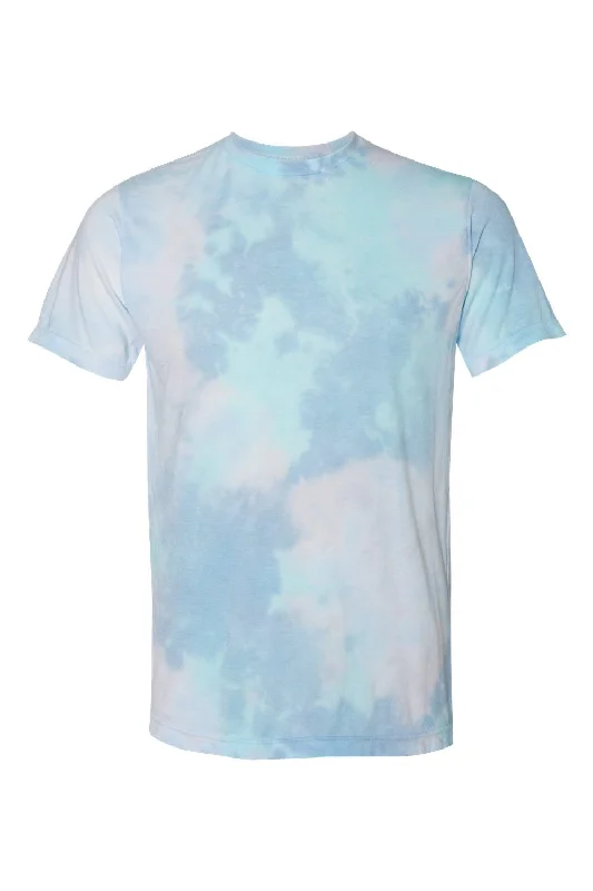 Dyenomite Mens Dream Tie Dyed Short Sleeve Crewneck T-Shirt - Turquoise