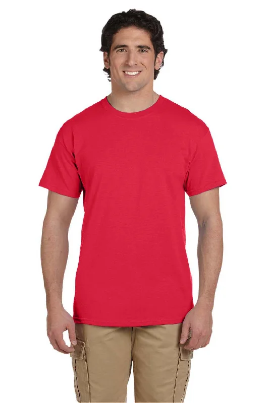 Fruit Of The Loom Mens HD Jersey Short Sleeve Crewneck T-Shirt - Fiery Red