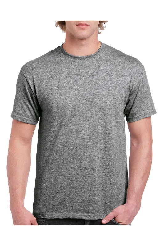 Gildan Mens Hammer Short Sleeve Crewneck T-Shirt - Heather Graphite Grey