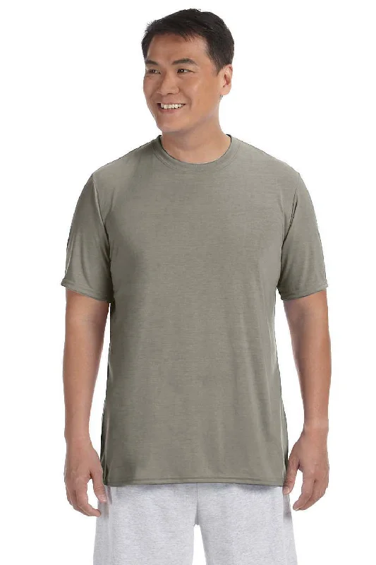 Gildan Mens Performance Jersey Moisture Wicking Short Sleeve Crewneck T-Shirt - Prairie Dust