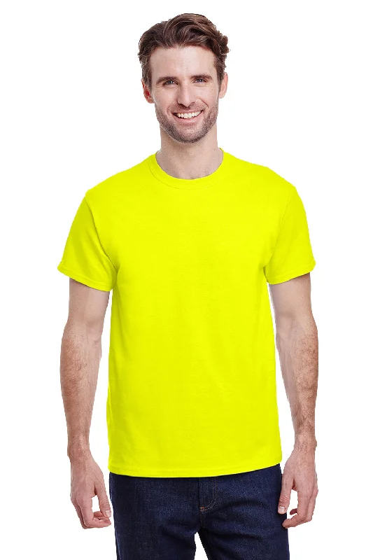 Gildan Mens Short Sleeve Crewneck T-Shirt - Safety Green