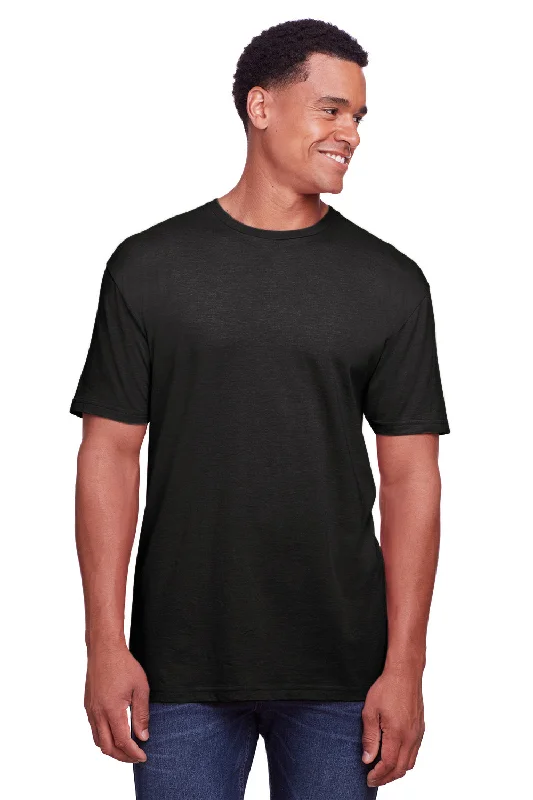 Gildan Mens Softstyle CVC Short Sleeve Crewneck T-Shirt - Pitch Black Mist