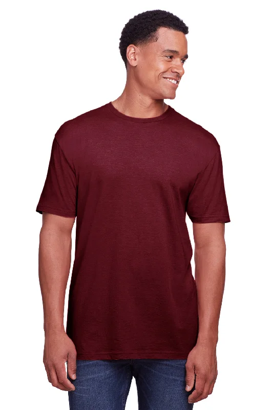 Gildan Mens Softstyle CVC Short Sleeve Crewneck T-Shirt - Maroon Mist