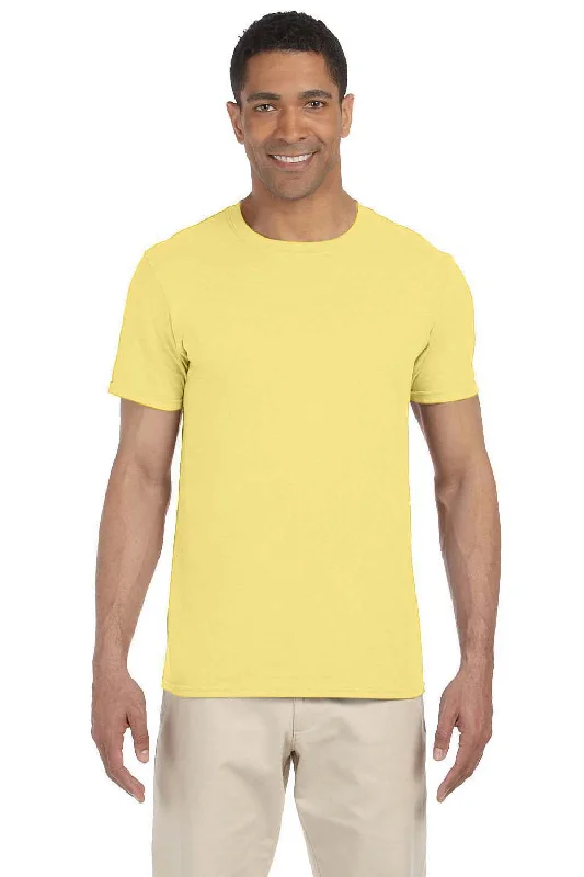 Gildan Mens Softstyle Short Sleeve Crewneck T-Shirt - Cornsilk Yellow