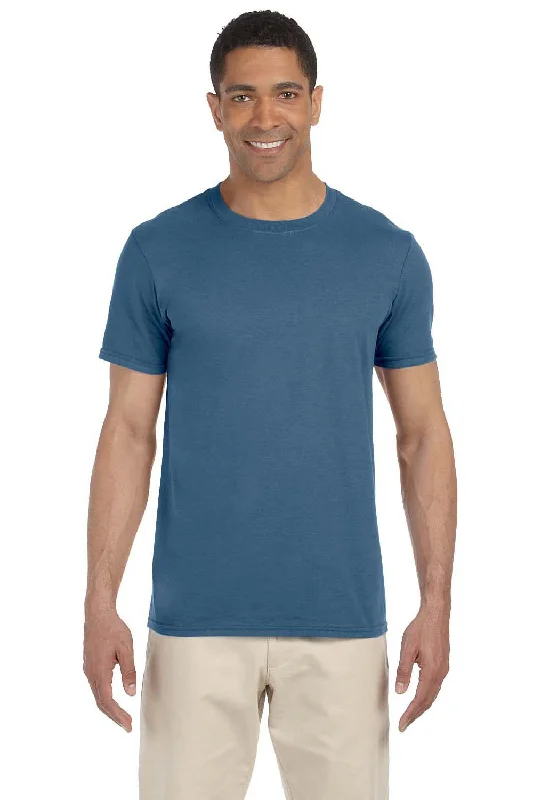 Gildan Mens Softstyle Short Sleeve Crewneck T-Shirt - Indigo Blue