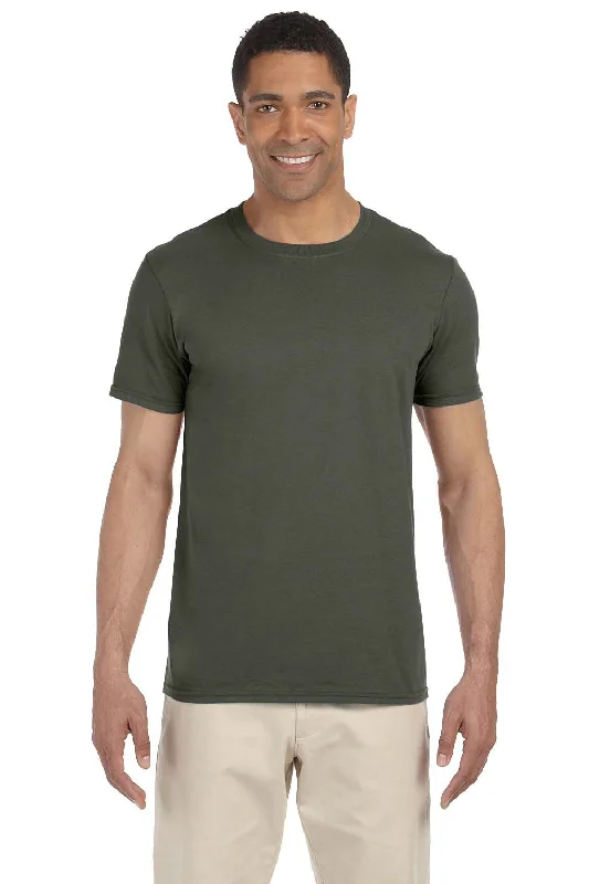 Gildan Mens Softstyle Short Sleeve Crewneck T-Shirt - Military Green