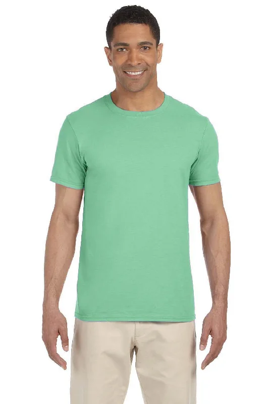 Gildan Mens Softstyle Short Sleeve Crewneck T-Shirt - Mint Green