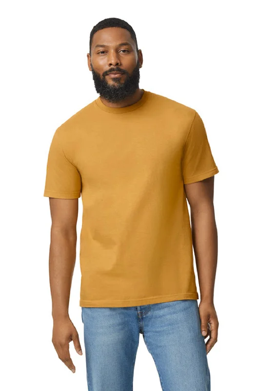 Gildan Mens Softstyle Short Sleeve Crewneck T-Shirt - Mustard Yellow