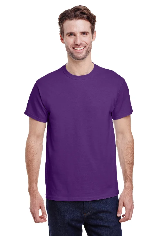 Gildan Mens Ultra Short Sleeve Crewneck T-Shirt - Purple