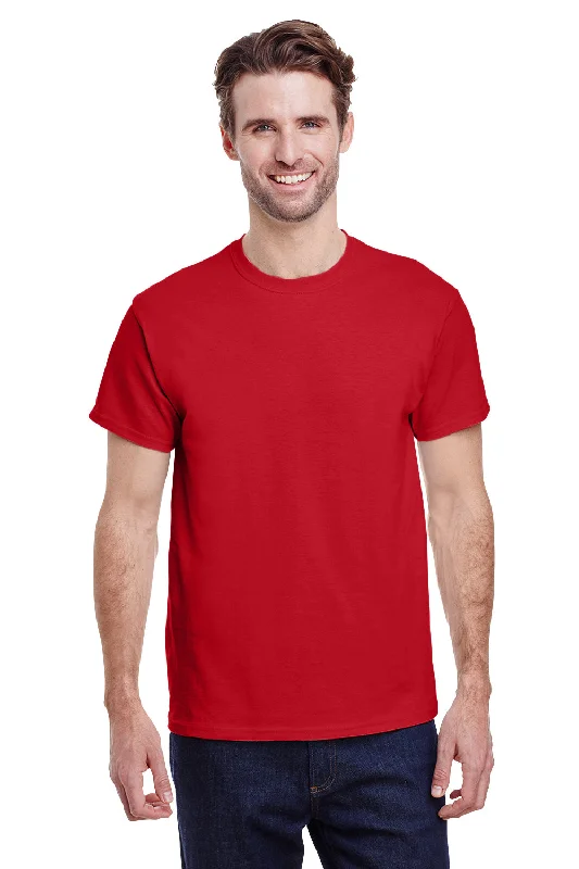 Gildan Mens Ultra Short Sleeve Crewneck T-Shirt - Red