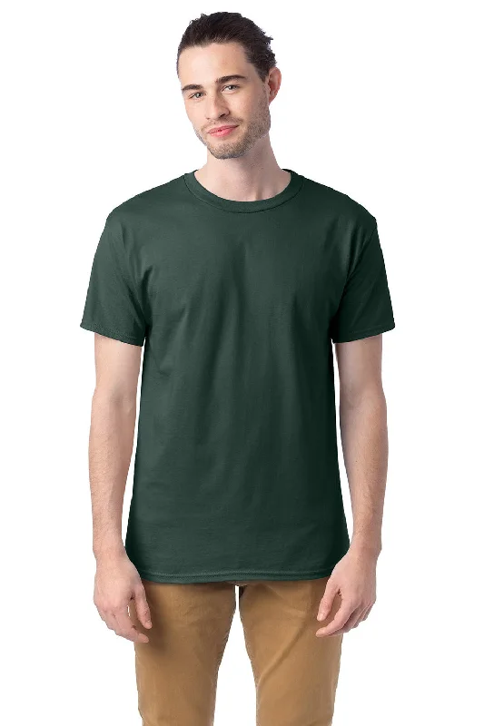 Hanes Mens ComfortSoft Short Sleeve Crewneck T-Shirt - Athletic Dark Green