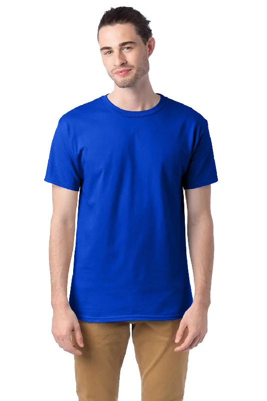 Hanes Mens ComfortSoft Short Sleeve Crewneck T-Shirt - Athletic Royal Blue