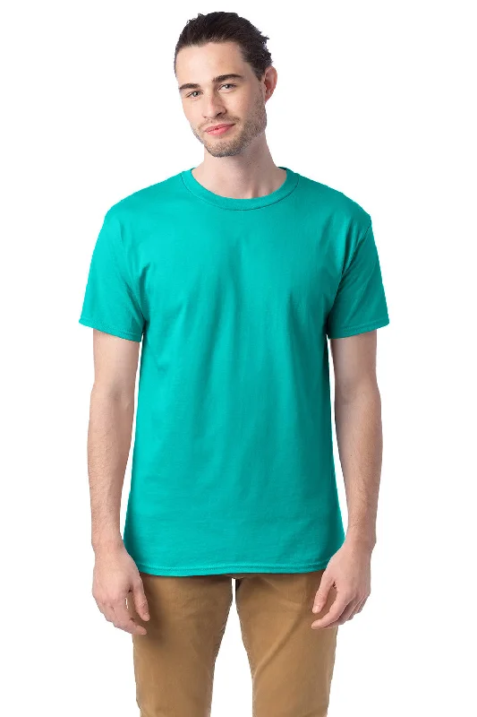 Hanes Mens ComfortSoft Short Sleeve Crewneck T-Shirt - Athletic Teal Green