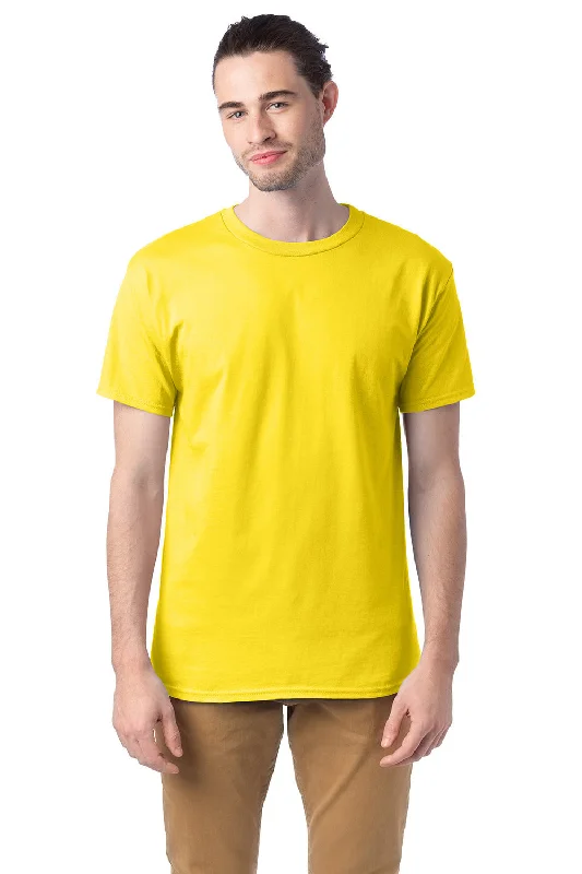 Hanes Mens ComfortSoft Short Sleeve Crewneck T-Shirt - Athletic Yellow