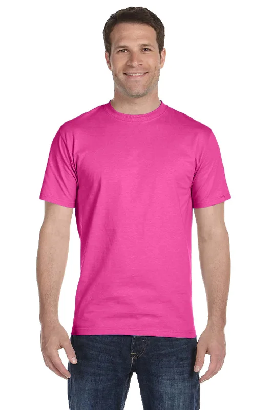 Hanes Mens ComfortSoft Short Sleeve Crewneck T-Shirt - Wow Pink