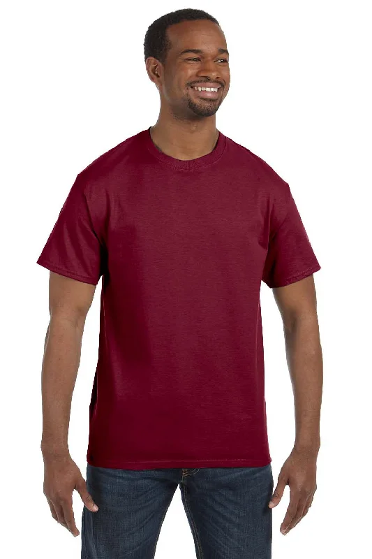 Hanes Mens ComfortSoft Short Sleeve Crewneck T-Shirt - Cardinal Red - Closeout