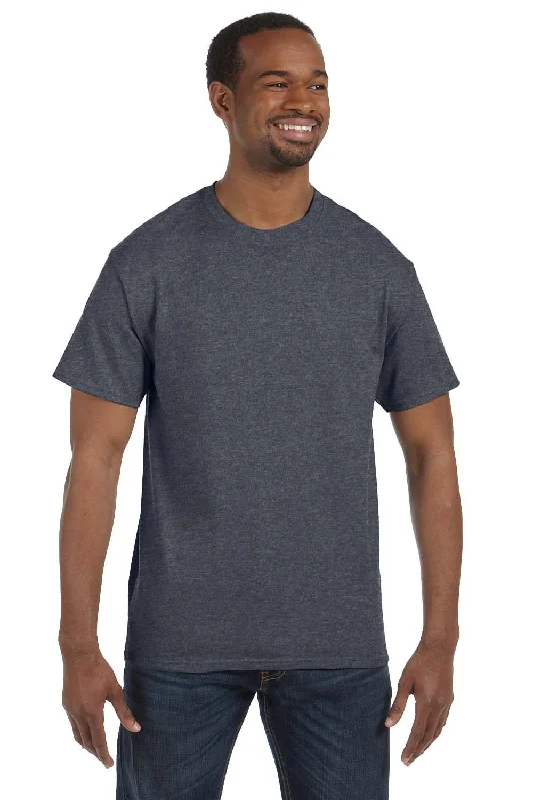 Hanes Mens ComfortSoft Short Sleeve Crewneck T-Shirt - Heather Charcoal Grey