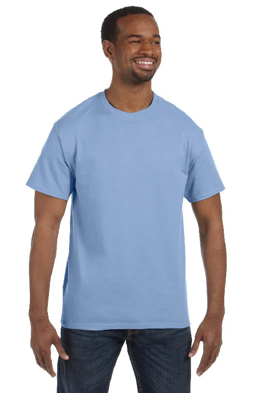 Hanes Mens ComfortSoft Short Sleeve Crewneck T-Shirt - Light Blue