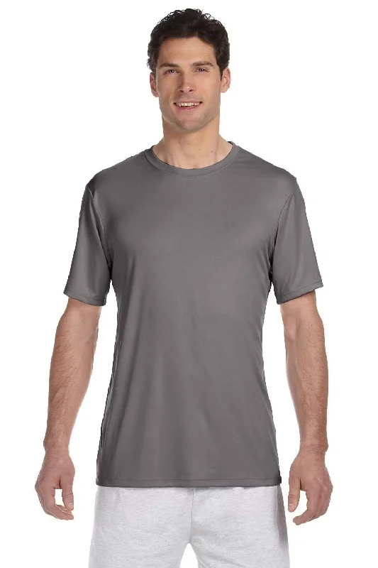 Hanes Mens Cool DRI FreshIQ Moisture Wicking Short Sleeve Crewneck T-Shirt - Graphite Grey