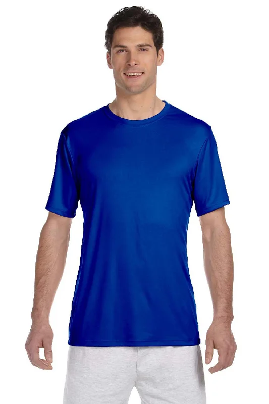 Hanes Mens Cool DRI FreshIQ Moisture Wicking Short Sleeve Crewneck T-Shirt - Deep Royal Blue