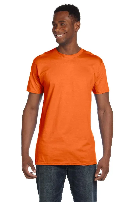 Hanes Mens Nano-T Short Sleeve Crewneck T-Shirt - Orange