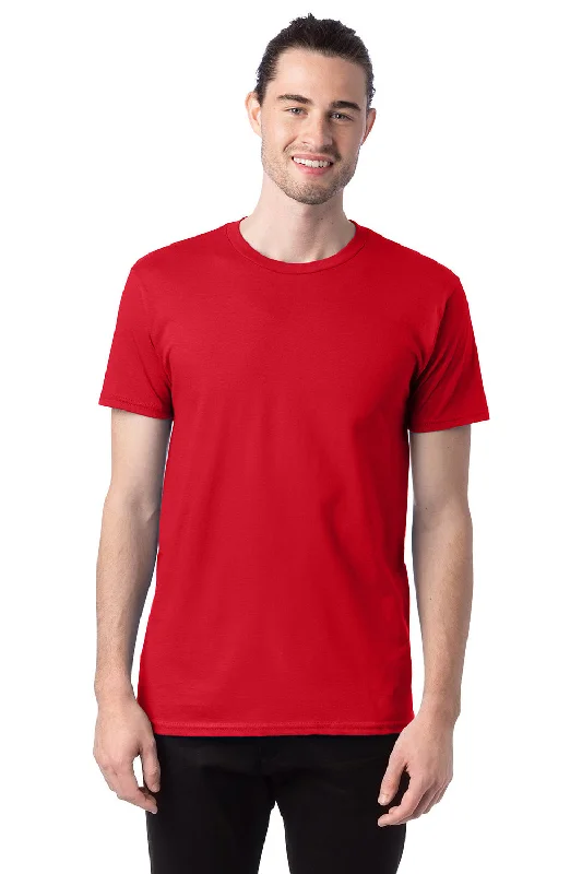 Hanes Mens Nano-T Short Sleeve Crewneck T-Shirt - Athletic Red