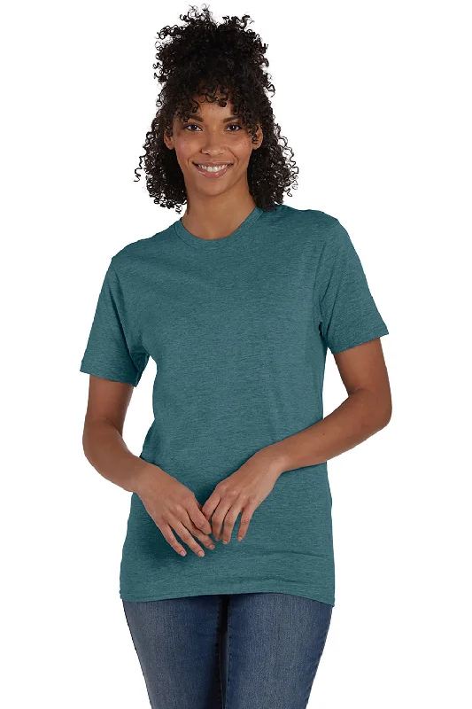 Hanes Mens Nano-T Short Sleeve Crewneck T-Shirt - Heather Cactus Green