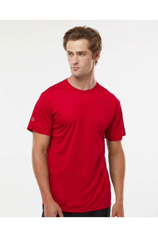 Holloway Mens Momentum Moisture Wicking Short Sleeve Crewneck T-Shirt - Scarlet Red