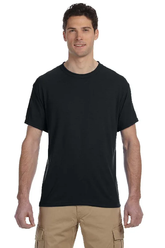 Jerzees Mens Dri-Power Moisture Wicking Short Sleeve Crewneck T-Shirt - Black