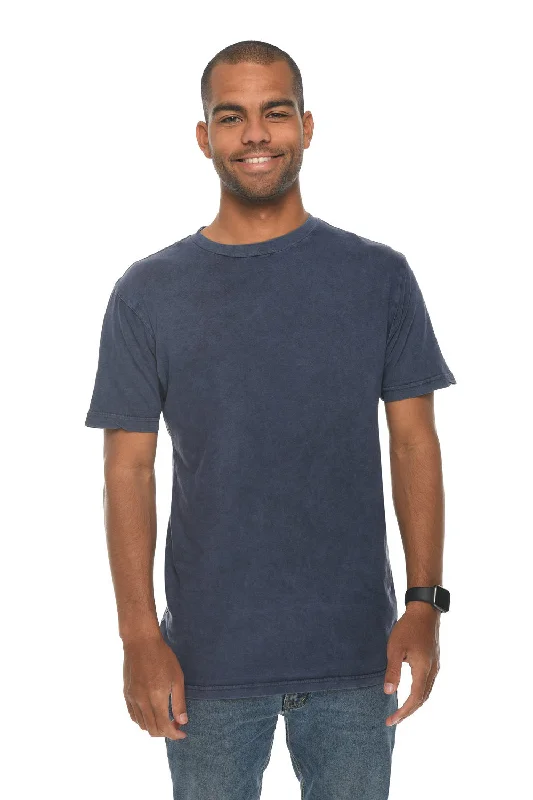 Lane Seven Mens Vintage Short Sleeve Crewneck T-Shirt - Vintage Denim Blue