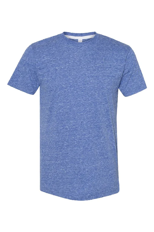 LAT Mens Harborside Melange Short Sleeve Crewneck T-Shirt - Royal Blue