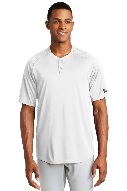 New Era Mens Diamond Era Moisture Wicking Short Sleeve Jersey - White