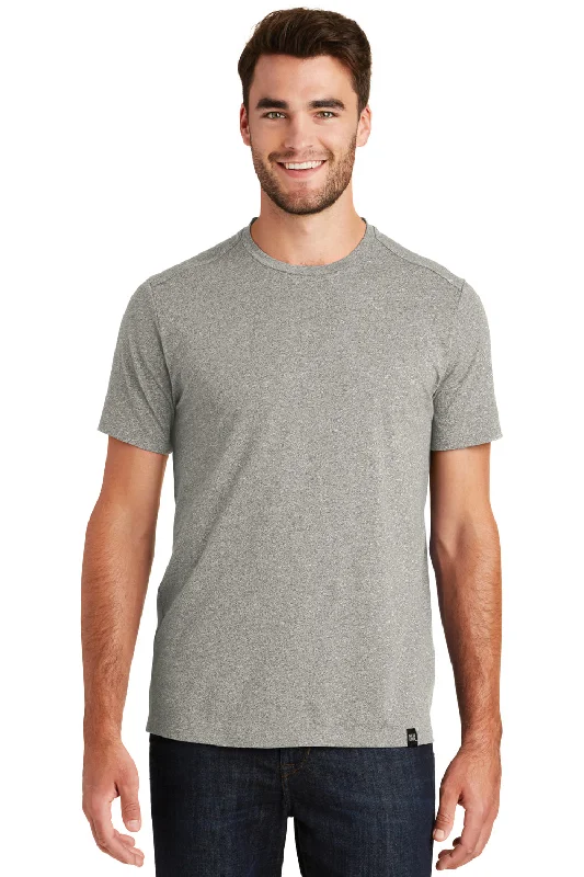 New Era Mens Heritage Short Sleeve Crewneck T-Shirt - Heather Rainstorm Grey