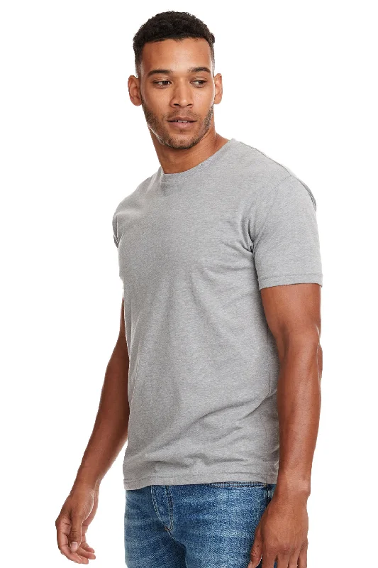 Next Level Mens CVC Jersey Short Sleeve Crewneck T-Shirt - Heather Dark Grey