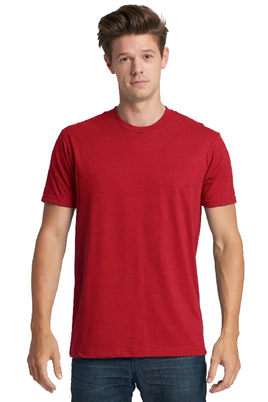 Next Level Mens CVC Jersey Short Sleeve Crewneck T-Shirt - Red