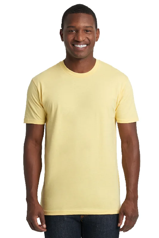 Next Level Mens Fine Jersey Short Sleeve Crewneck T-Shirt - Banana Cream Yellow