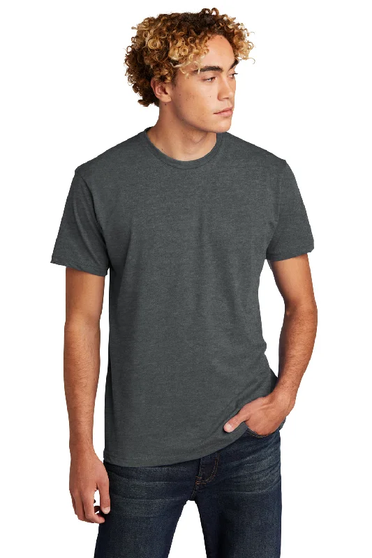 Next Level Mens CVC Jersey Short Sleeve Crewneck T-Shirt - Heather Heavy Metal Grey